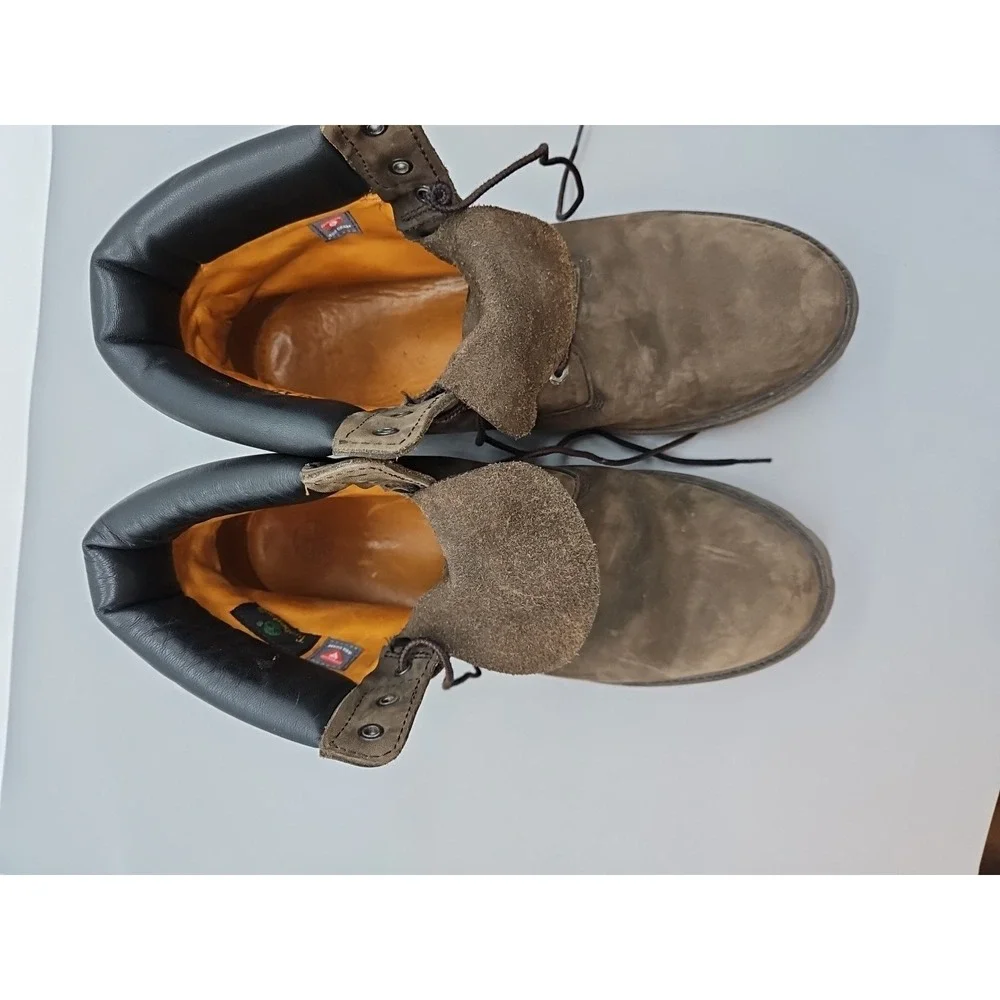 Timberland Nubucj Waterproof Combat Boots‎ Brown Mens Size 13M